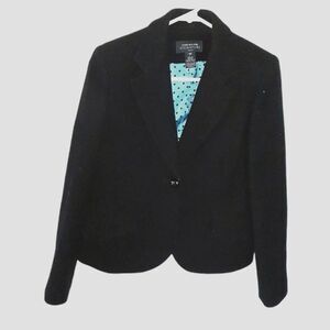 Jones New York Signature 6p 100% Wool Black Blazer Jacket 6 Petite Classic